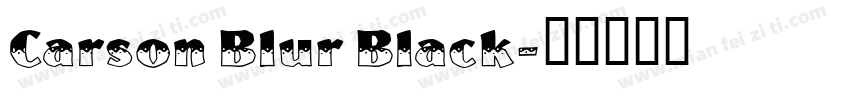 Carson Blur Black字体转换
